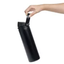 Sticla termos, Everestus, 2610E19245, 750 ml, Cu maner, Cu sistem de blocare, Ø7.7x27 cm, Otel, Plastic, Negru