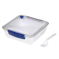   Caserola pranz, Everestus, CAE13, plastic, silicon, alb, albastru