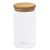 Borcan, Everestus, 21OCT0031, 700 ml, Ø8.5 x 15.5 cm, Sticla, Bambus, Silicon, Maro, Transparent