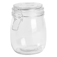   Borcan, Everestus, 21OCT0028, 750 ml, Ø9.5 x 14 cm, Sticla, Fier, Silicon, Transparent