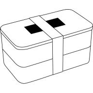   Caserola pranz, Everestus, 42FEB230134, 300 ml, 18x10x9 cm, Plastic, Bambus, Poliester, Negru