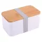 Caserola pranz, Everestus, 42FEB230135, 300 ml, 18x10x9 cm, Plastic, Bambus, Poliester, Alb