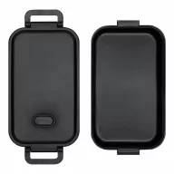  Caserola pentru pranz, 900 ml, 2401E14320, Everestus, 21x11.5x6 cm, Plastic, Negru