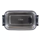 Caserola pentru pranz, Everestus, 2610E17306, 650 ml, 21.8x12x6.2 cm, Plastic, Otel, Negru