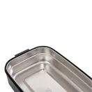 Caserola pentru pranz, Everestus, 2610E17306, 650 ml, 21.8x12x6.2 cm, Plastic, Otel, Negru