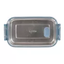Caserola pentru pranz, Everestus, 2610E17307, 650 ml, 21.8x12x6.2 cm, Plastic, Otel, Albastru