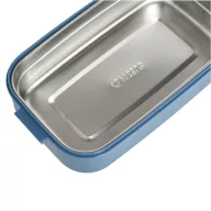   Caserola pentru pranz, Everestus, 2610E17307, 650 ml, 21.8x12x6.2 cm, Plastic, Otel, Albastru