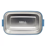   Caserola pentru pranz, Everestus, 2610E17307, 650 ml, 21.8x12x6.2 cm, Plastic, Otel, Albastru
