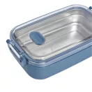 Caserola pentru pranz, Everestus, 2610E17307, 650 ml, 21.8x12x6.2 cm, Plastic, Otel, Albastru