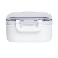   Caserola pentru pranz, Everestus, 2610E17308, 650 ml, 21.8x12x6.2 cm, Plastic, Otel, Alb