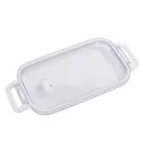 Caserola pentru pranz, Everestus, 2610E17308, 650 ml, 21.8x12x6.2 cm, Plastic, Otel, Alb