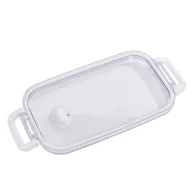   Caserola pentru pranz, Everestus, 2610E17308, 650 ml, 21.8x12x6.2 cm, Plastic, Otel, Alb
