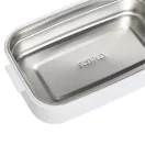 Caserola pentru pranz, Everestus, 2610E17308, 650 ml, 21.8x12x6.2 cm, Plastic, Otel, Alb