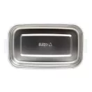 Caserola pentru pranz, Everestus, 2610E17308, 650 ml, 21.8x12x6.2 cm, Plastic, Otel, Alb