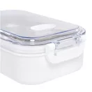 Caserola pentru pranz, Everestus, 2610E17308, 650 ml, 21.8x12x6.2 cm, Plastic, Otel, Alb