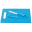 Set tocator si cutit de bucatarie cu desfacator sticle integrat, Everestus, SY01, plastic, otel, albastru