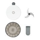 Tocator pentru fructe si legume, 2509E14404, Everestus, Ø9x9.5 cm, Plastic, Otel, Alb, Gri