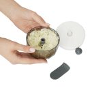 Tocator pentru fructe si legume, 2509E14404, Everestus, Ø9x9.5 cm, Plastic, Otel, Alb, Gri