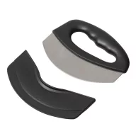   Taietor pizza, Everestus, 2601E12665, 15.4x12.8x2.2 cm, Otel, Plastic, Negru