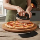 Taietor pizza, Everestus, 2601E12665, 15.4x12.8x2.2 cm, Otel, Plastic, Negru