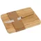 Set tocator si cutit, 20x15x1.2 cm, Everestus, TB02, bambus, otel inoxidabil, maro