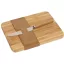 Set tocator si cutit, 20x15x1.2 cm, Everestus, TB02, bambus, otel inoxidabil, maro