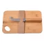 Set tocator si cutit branza, Everestus, 18SEP4037, 2 piese, 24x15x1 cm, Bambus, Otel, Maro