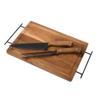   Tocator alimente, 2410E24961, Everestus, 43 x 26 x 1.2 cm, Lemn, Maro