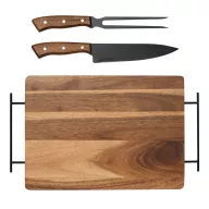   Tocator alimente, 2410E24961, Everestus, 43 x 26 x 1.2 cm, Lemn, Maro