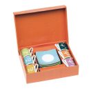 Set espresso, 6 cesti cu farfurioara, multicolor, Everestus, SC03LA, portelan