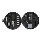 Set scule 24 piese, 2410E25445, Everestus, ø16 x 5.5 cm, Plastic, Argintiu, Negru