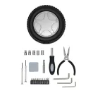 Set scule 24 piese, 2410E25445, Everestus, ø16 x 5.5 cm, Plastic, Argintiu, Negru