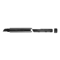   Cutter cu lama flexibila, 2509E14325, Everestus, 16.5x2.8x1.5 cm, Plastic, Otel, Negru