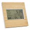 Statie meteo, 2401E14476, Everestus, 13x13x2.3 cm, Bambus, Plastic, Maro