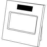   Statie meteo, 2401E14476, Everestus, 13x13x2.3 cm, Bambus, Plastic, Maro