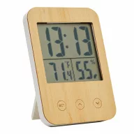   Statie meteo, 2401E14477, Everestus, 12x8.5x1.8 cm, Bambus, Plastic, Maro