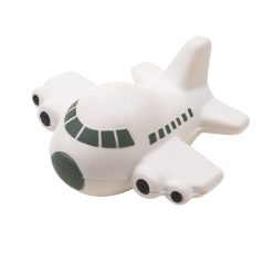   Jucarie antistres Avion, Everestus, ASJ033, poliuretan, gri, alb