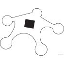 Starfish Stea pentru masaj, albastru