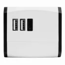 Adaptor de calatorie, 2401E14293, Everestus, 6.3x4.6x5.6 cm, Plastic, Alb