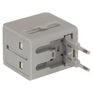 Travel Mate Adaptor de calatorii, gri