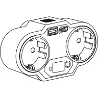   Sursa de alimentare cu adaptor USB, 2401E14505, Everestus, 12x7x8 cm, Plastic, Alb