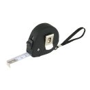 Ruleta 5 m, cu agatatoare cauciucata, Everestus, 20IAN1398, Negru, Argintiu, Plastic, Otel