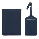 Set de calatorie, Everestus, 2601E12726, 15.1x10.8x1.3 / 19.5x7x0.3 cm, Poliuretan, Albastru bleumarin