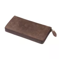   Portofel maro cu 12 buzunare carduri, protectie RFID, Everestus, PO05LY, piele, 190x105x20 mm