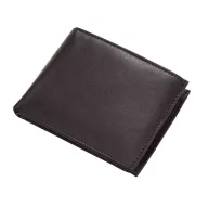   Portofel negru pentru bancnote, carduri si monede, Everestus, PO07PO, piele, 110x90x20 mm