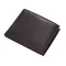 Portofel negru pentru bancnote, carduri si monede, Everestus, PO07PO, piele, 110x90x20 mm