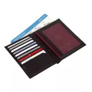 Portofel negru cu 9 buzunare si loc de pasaport, Everestus, PO11VN, piele, 145x110x15 mm