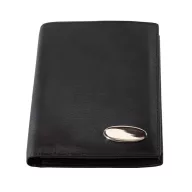   Portofel negru pentru monede, bancnote si carduri, Everestus, PO03DS, piele, 125x100x20 mm