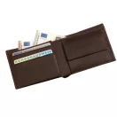 Portofel maro pentru carduri, carti de vizita si bancnote, Everestus, PO13WE, piele, 115x91x19 mm