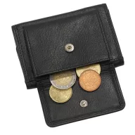   Portofel pentru carduri, bancnote si monede, negru, Everestus, PO01CB, piele, 98x67x17 mm